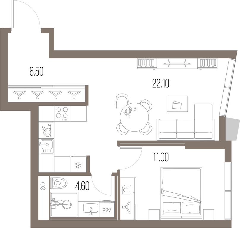 1-BD Apartment Sale, 44.2 sq. m. at Severny Port, Leningradskoye Highway, Moscow, Russia #1 1-BD Apartment Sale, 44.2 sq. m. at Severny Port, Leningradskoye Highway, Moscow, Russia #1