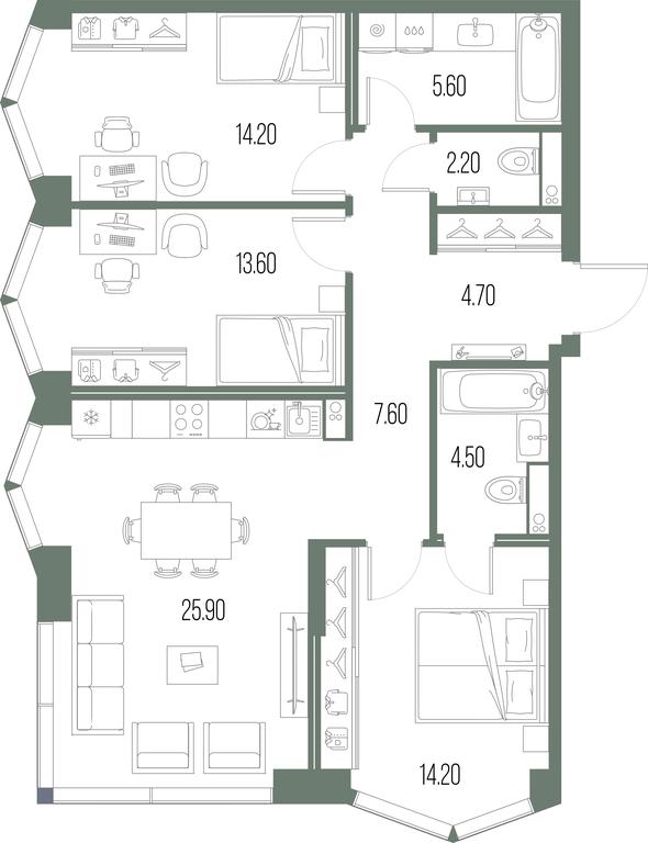 3-BD Apartment Sale, 92.5 sq. m. at Severny Port, Leningradskoye Highway, Moscow, Russia #1 3-BD Apartment Sale, 92.5 sq. m. at Severny Port, Leningradskoye Highway, Moscow, Russia #1