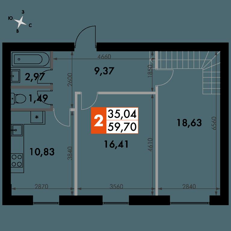 2-BD Apartment Sale, 59.5平方米 at Park Aprel, ulitsa Park Aprel, 1, Aprelevka, Naro-Fominskiy City District, Moscow Region, Russia #1 2-BD Apartment Sale, 59.5平方米 at Park Aprel, ulitsa Park Aprel, 1, Aprelevka, Naro-Fominskiy City District, Moscow Region, Russia #1