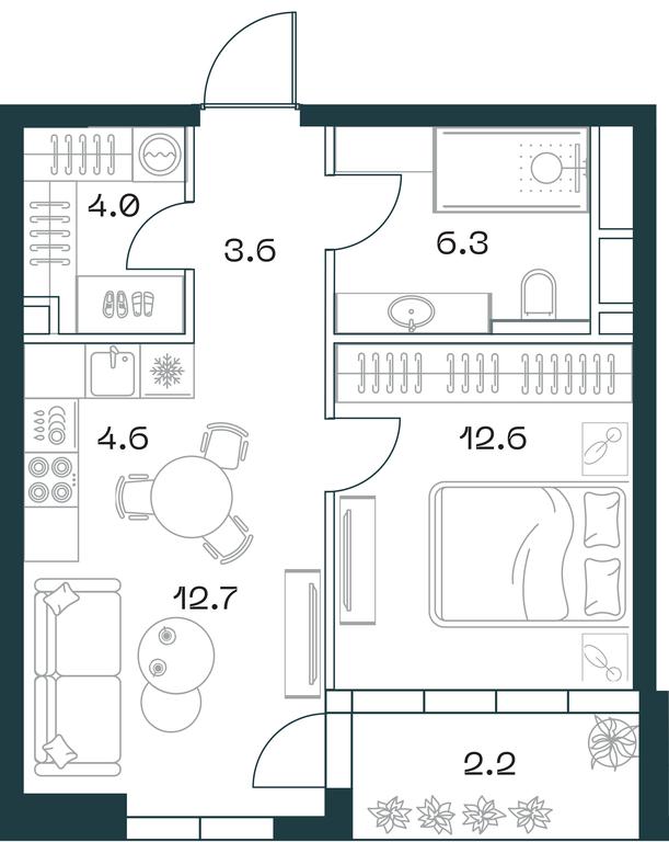 1-BD Apartment Sale, 45.9 sq. m. at SHIFT, 2nd Donskoy Drive, 10, Moscow, Russia #1 1-BD Apartment Sale, 45.9 sq. m. at SHIFT, 2nd Donskoy Drive, 10, Moscow, Russia #1