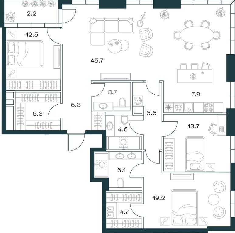 3-BD Apartment Sale, 138.8平方米 at SHIFT, 2nd Donskoy Drive, 10, Moscow, Russia #1 3-BD Apartment Sale, 138.8平方米 at SHIFT, 2nd Donskoy Drive, 10, Moscow, Russia #1