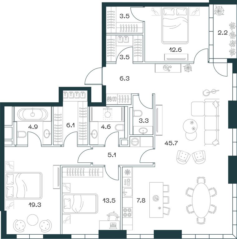 3-BD Apartment Sale, 138.6平方米 at SHIFT, 2nd Donskoy Drive, 10, Moscow, Russia #1 3-BD Apartment Sale, 138.6平方米 at SHIFT, 2nd Donskoy Drive, 10, Moscow, Russia #1
