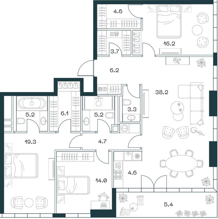 3-BD Apartment Sale, 136.7 sq. m. at SHIFT, 2nd Donskoy Drive, 10, Moscow, Russia #1 3-BD Apartment Sale, 136.7 sq. m. at SHIFT, 2nd Donskoy Drive, 10, Moscow, Russia #1