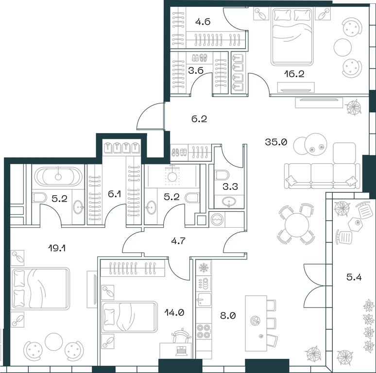 3-BD Apartment Sale, 136.6平方米 at SHIFT, 2nd Donskoy Drive, 10, Moscow, Russia #1 3-BD Apartment Sale, 136.6平方米 at SHIFT, 2nd Donskoy Drive, 10, Moscow, Russia #1