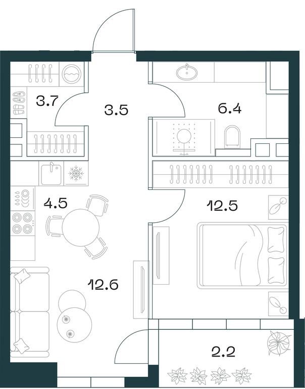 1-BD Apartment Sale, 45.4 sq. m. at SHIFT, 2nd Donskoy Drive, 10, Moscow, Russia #1 1-BD Apartment Sale, 45.4 sq. m. at SHIFT, 2nd Donskoy Drive, 10, Moscow, Russia #1