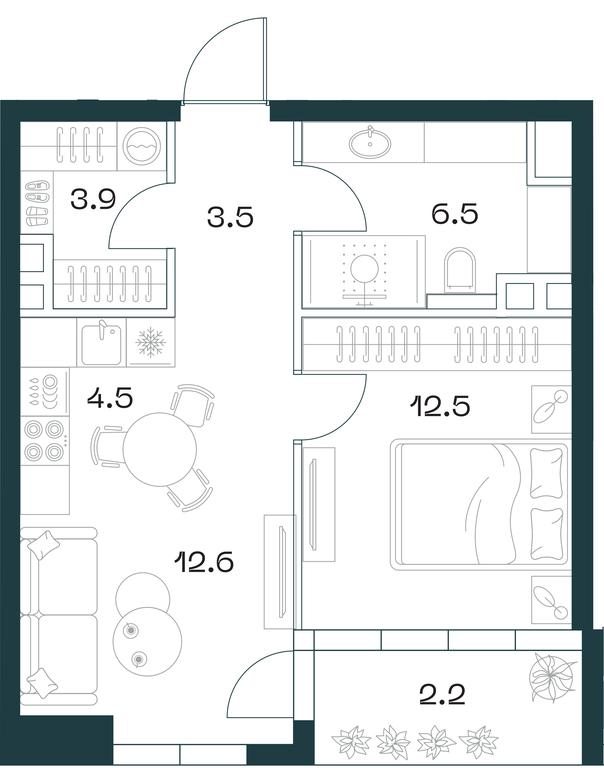 1-BD Apartment Sale, 45.7 sq. m. at SHIFT, 2nd Donskoy Drive, 10, Moscow, Russia #1 1-BD Apartment Sale, 45.7 sq. m. at SHIFT, 2nd Donskoy Drive, 10, Moscow, Russia #1