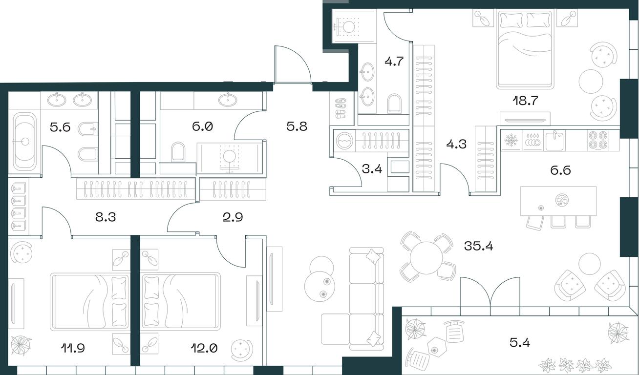 3-BD Apartment Sale, 131平方米 at SHIFT, 2nd Donskoy Drive, 10, Moscow, Russia #1 3-BD Apartment Sale, 131平方米 at SHIFT, 2nd Donskoy Drive, 10, Moscow, Russia #1
