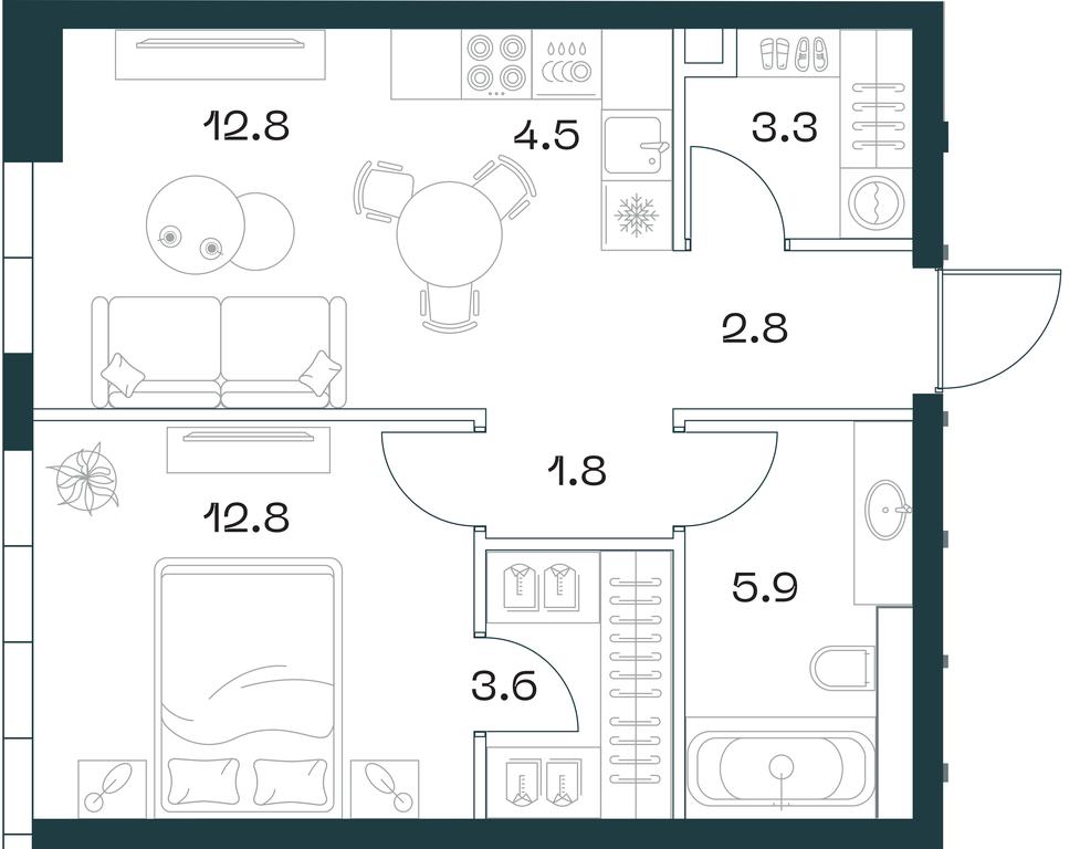 1-BD Apartment Sale, 47.5 sq. m. at SHIFT, 2nd Donskoy Drive, 10, Moscow, Russia #1 1-BD Apartment Sale, 47.5 sq. m. at SHIFT, 2nd Donskoy Drive, 10, Moscow, Russia #1