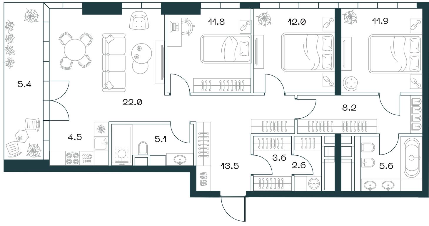 2-BD Apartment Sale, 106.2平方米 at SHIFT, 2nd Donskoy Drive, 10, Moscow, Russia #1 2-BD Apartment Sale, 106.2平方米 at SHIFT, 2nd Donskoy Drive, 10, Moscow, Russia #1
