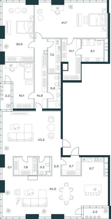 Продажа 3-комн. квартиры, 280 м² в ЖК «SHIFT (Шифт)», 2-й Донской проезд, 10, Москва, Россия #1 Продажа 3-комн. квартиры, 280 м² в ЖК «SHIFT (Шифт)», 2-й Донской проезд, 10, Москва, Россия #1