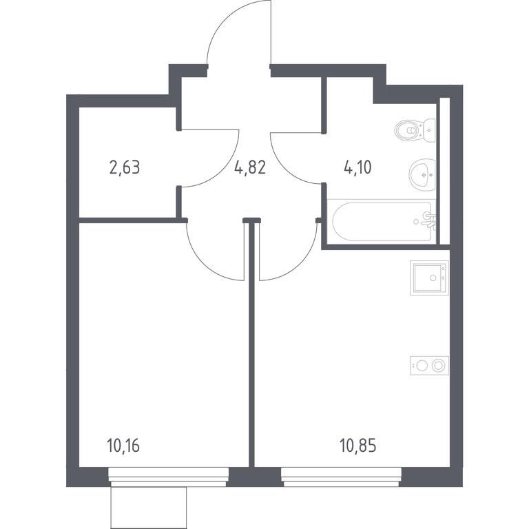 Apartment Sale, 32.56 sq. m. at Gorki Park, Shkolnaya ulitsa, 2, derevnya Korobovo, Leninskiy City District, Moscow Region, Russia #1