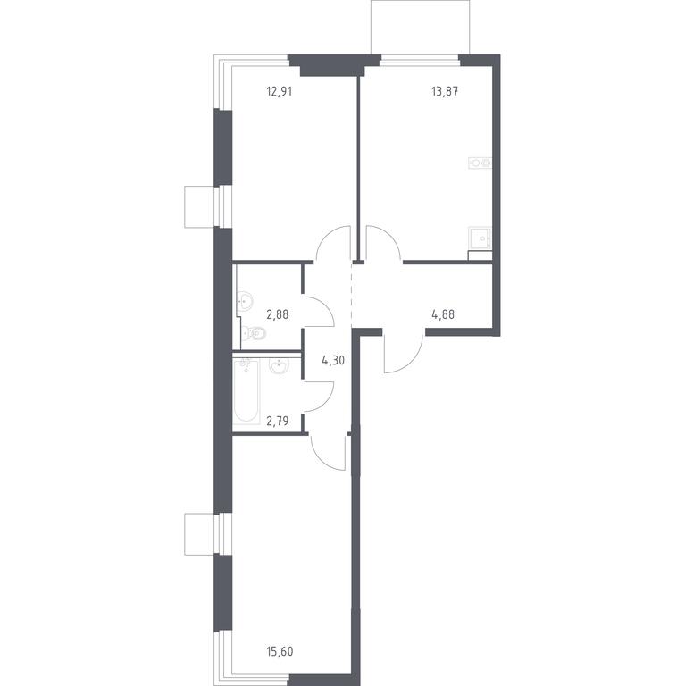 1-BD Apartment Sale, 57.23 sq. m. at Prigorod Lesnoe, Molodyozhny bulvar, 6, derevnya Misaylovo, Leninskiy City District, Moscow Region, Russia #1 1-BD Apartment Sale, 57.23 sq. m. at Prigorod Lesnoe, Molodyozhny bulvar, 6, derevnya Misaylovo, Leninskiy City District, Moscow Region, Russia #1