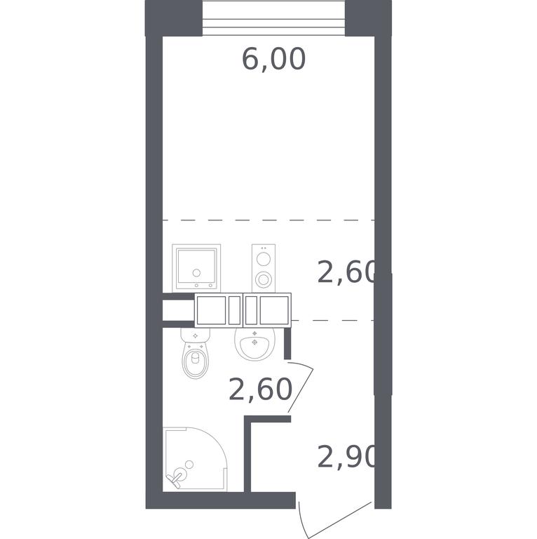 Apartment Sale, 14.1 sq. m. at Olhovy Kvartal, 5-ya ulitsa Lesnyye Polyany, posyolok Gazoprovod, Sosenskoye Settlement, Moscow, Russia #1 Apartment Sale, 14.1 sq. m. at Olhovy Kvartal, 5-ya ulitsa Lesnyye Polyany, posyolok Gazoprovod, Sosenskoye Settlement, Moscow, Russia #1