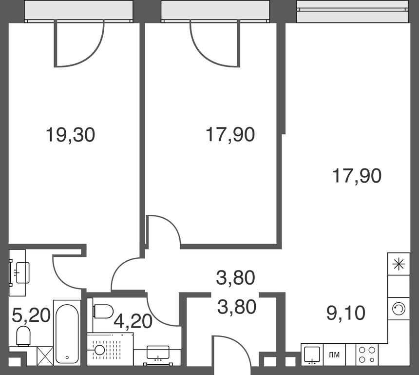 3-BD Apartment Sale, 81.2 sq. m. at AFI Park Voroncovskiy, Akademika Chelomeya Street, 7Ас2, Moscow, Russia #1 3-BD Apartment Sale, 81.2 sq. m. at AFI Park Voroncovskiy, Akademika Chelomeya Street, 7Ас2, Moscow, Russia #1