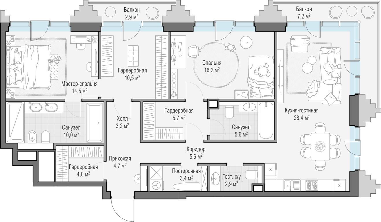 3-BD Apartment Sale, 117.9 sq. m. at Tishinskiy bulvar, Gruzinsky Val Street, 10, Moscow, Russia #1 3-BD Apartment Sale, 117.9 sq. m. at Tishinskiy bulvar, Gruzinsky Val Street, 10, Moscow, Russia #1