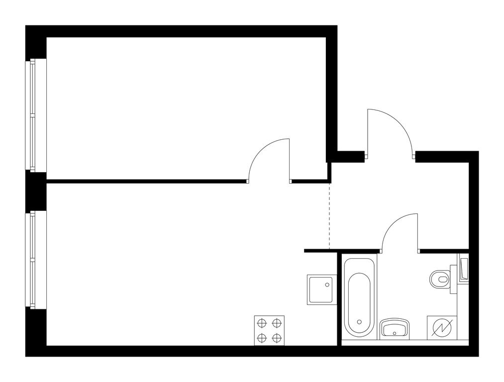 1-BD Apartment Sale, 41.6 sq. m. at Kavkazskiy Bulvar 51, Kavkazsky Boulevard, 51с3, Moscow, Russia #1