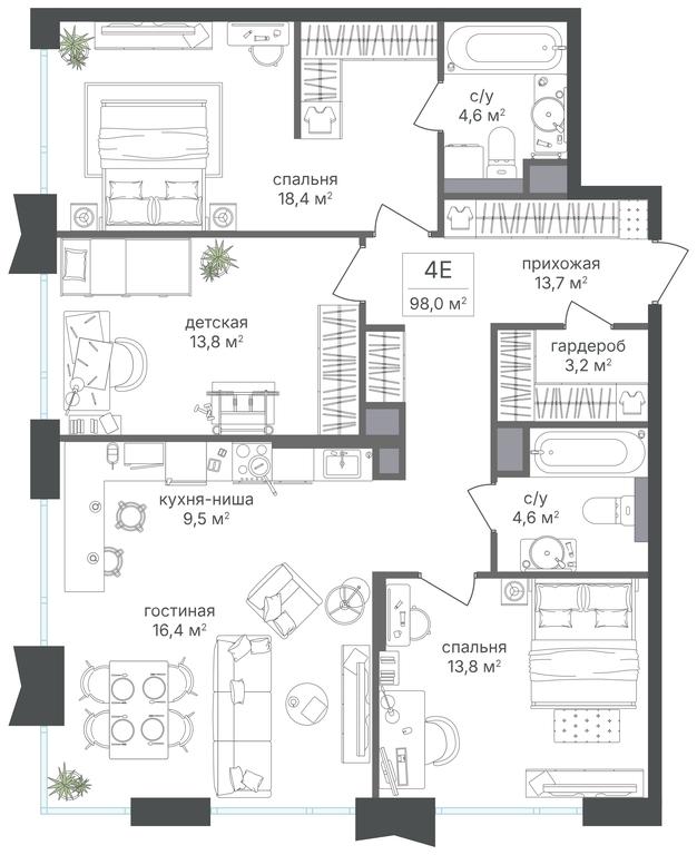 3-BD Apartment Sale, 98 sq. m. at Petrovskiy Park II, Stary Petrovsko-Razumovsky Drive, 1/23, Moscow, Russia #2 3-BD Apartment Sale, 98 sq. m. at Petrovskiy Park II, Stary Petrovsko-Razumovsky Drive, 1/23, Moscow, Russia #2