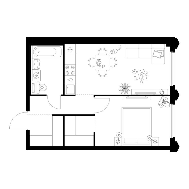 1-BD Apartment Sale, 41.5 sq. m. at Businovskiy Park, Izhorskaya Street, 6с5, Moscow, Russia #1 1-BD Apartment Sale, 41.5 sq. m. at Businovskiy Park, Izhorskaya Street, 6с5, Moscow, Russia #1