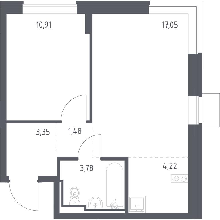 Apartment Sale, 40.79 sq. m. at Bogdanovskiy Les, derevnya Bogdanikha, Leninskiy City District, Moscow Region, Russia #1 Apartment Sale, 40.79 sq. m. at Bogdanovskiy Les, derevnya Bogdanikha, Leninskiy City District, Moscow Region, Russia #1