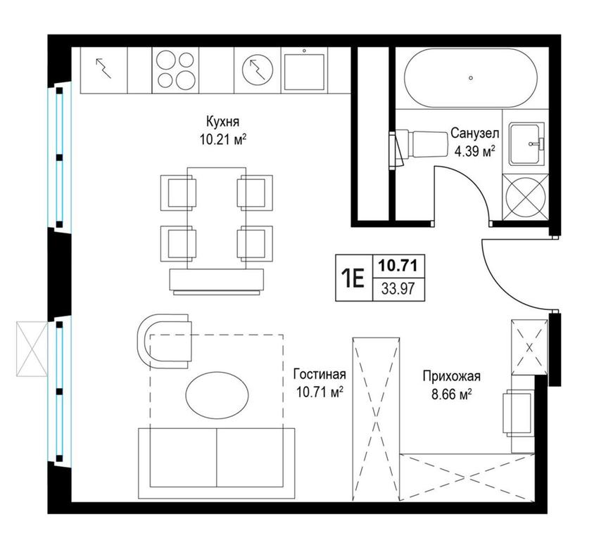 2-BD Apartment Sale, 60平方米 at Eko Vidnoe 2.0, kvartal Tsentralny, 1, Kupelinka Subdistrict, derevnya Sapronovo, Leninskiy City District, Moscow Region, Russia #1 2-BD Apartment Sale, 60平方米 at Eko Vidnoe 2.0, kvartal Tsentralny, 1, Kupelinka Subdistrict, derevnya Sapronovo, Leninskiy City District, Moscow Region, Russia #1