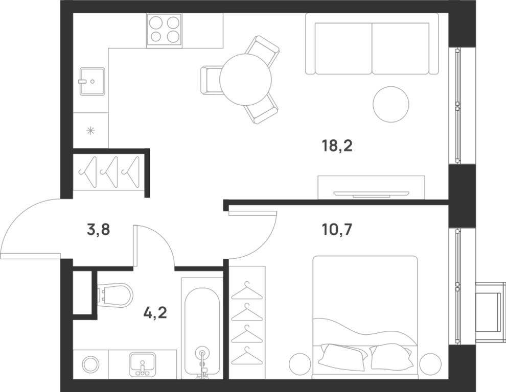 1-BD Apartment Sale, 36.9 sq. m. at Газопровод, Sosenskoye Settlement, Moscow, Russia #1 1-BD Apartment Sale, 36.9 sq. m. at Газопровод, Sosenskoye Settlement, Moscow, Russia #1