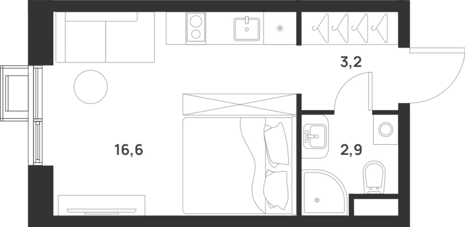 Apartment Sale, 22.7 sq. m. at Газопровод, Sosenskoye Settlement, Moscow, Russia #1