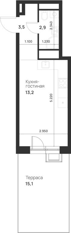 Apartment Sale, 26.3平方米 at Газопровод, Sosenskoye Settlement, Moscow, Russia #1 Apartment Sale, 26.3平方米 at Газопровод, Sosenskoye Settlement, Moscow, Russia #1