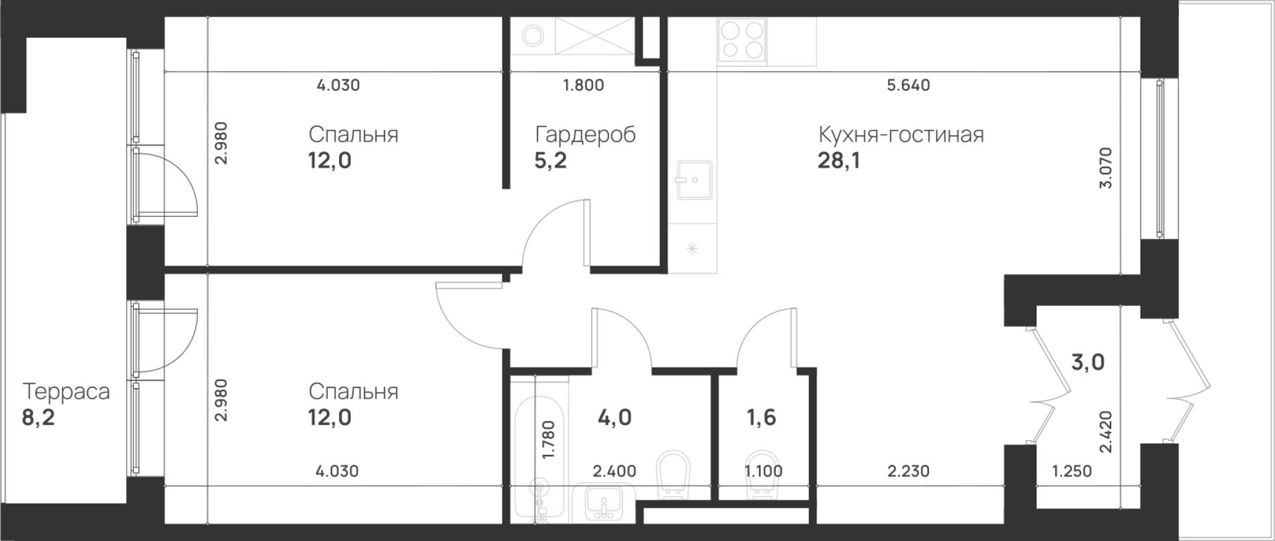 2-BD Apartment Sale, 68.4 sq. m. at Газопровод, Sosenskoye Settlement, Moscow, Russia #1 2-BD Apartment Sale, 68.4 sq. m. at Газопровод, Sosenskoye Settlement, Moscow, Russia #1