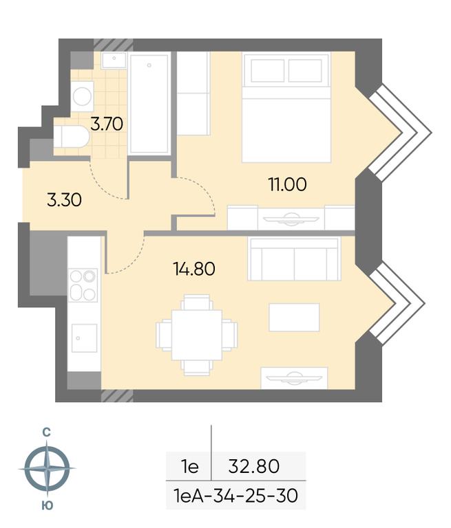 1-BD Apartment Sale, 32.8 sq. m. at Wave, Borisovskye Prudy Street, 1Б, Moscow, Russia #2 1-BD Apartment Sale, 32.8 sq. m. at Wave, Borisovskye Prudy Street, 1Б, Moscow, Russia #2
