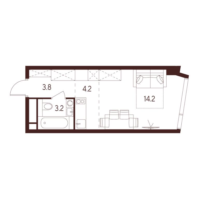 Apartment Sale, 25.4 sq. m. at INDY TOWERS (Indi Tauerz), Kuusinen Street, Moscow, Russia #1 Apartment Sale, 25.4 sq. m. at INDY TOWERS (Indi Tauerz), Kuusinen Street, Moscow, Russia #1