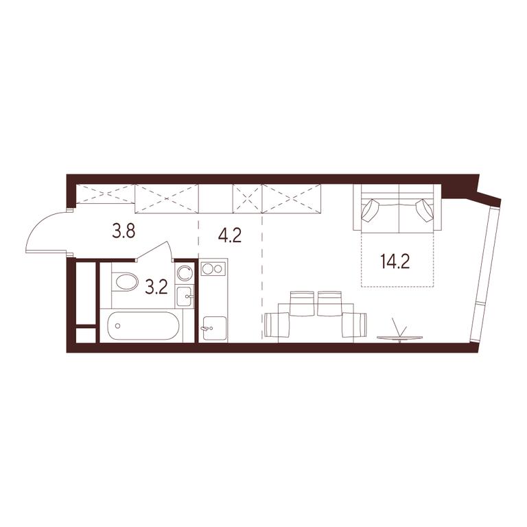Apartment Sale, 25.4平方米 at INDY TOWERS (Indi Tauerz), Kuusinen Street, Moscow, Russia #1 Apartment Sale, 25.4平方米 at INDY TOWERS (Indi Tauerz), Kuusinen Street, Moscow, Russia #1
