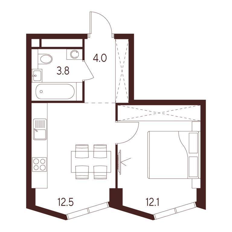 1-BD Apartment Sale, 32.4 sq. m. at INDY TOWERS (Indi Tauerz), Kuusinen Street, Moscow, Russia #1 1-BD Apartment Sale, 32.4 sq. m. at INDY TOWERS (Indi Tauerz), Kuusinen Street, Moscow, Russia #1