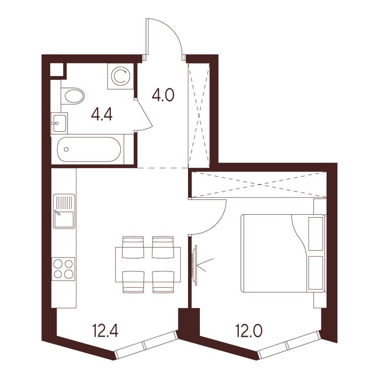 1-BD Apartment Sale, 32.8 sq. m. at INDY TOWERS (Indi Tauerz), Kuusinen Street, Moscow, Russia #1 1-BD Apartment Sale, 32.8 sq. m. at INDY TOWERS (Indi Tauerz), Kuusinen Street, Moscow, Russia #1