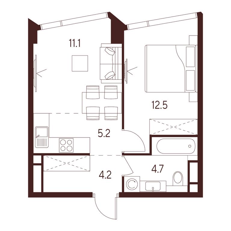 Продажа 1-комн. квартиры, 37,7 м² в ЖК «INDY TOWERS (Инди Тауэрз)», улица Куусинена, Москва, Россия #1 Продажа 1-комн. квартиры, 37,7 м² в ЖК «INDY TOWERS (Инди Тауэрз)», улица Куусинена, Москва, Россия #1