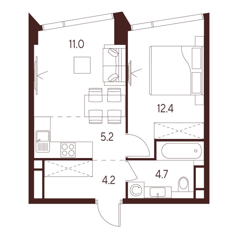 1-BD Apartment Sale, 37.5 sq. m. at INDY TOWERS (Indi Tauerz), Kuusinen Street, Moscow, Russia #1 1-BD Apartment Sale, 37.5 sq. m. at INDY TOWERS (Indi Tauerz), Kuusinen Street, Moscow, Russia #1