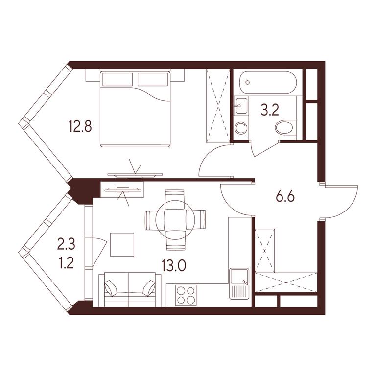1-BD Apartment Sale, 36.8平方米 at INDY TOWERS (Indi Tauerz), Kuusinen Street, Moscow, Russia #1 1-BD Apartment Sale, 36.8平方米 at INDY TOWERS (Indi Tauerz), Kuusinen Street, Moscow, Russia #1