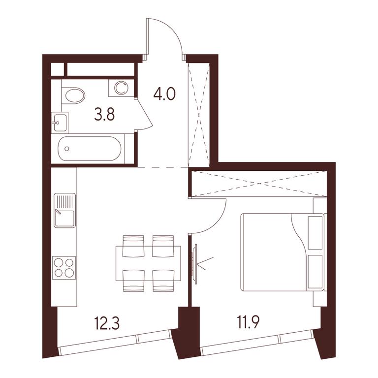 1-BD Apartment Sale, 32 sq. m. at INDY TOWERS (Indi Tauerz), Kuusinen Street, Moscow, Russia #1 1-BD Apartment Sale, 32 sq. m. at INDY TOWERS (Indi Tauerz), Kuusinen Street, Moscow, Russia #1