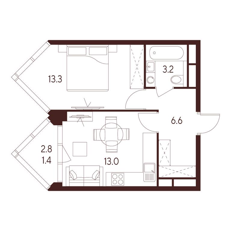 1-BD Apartment Sale, 37.5 sq. m. at INDY TOWERS (Indi Tauerz), Kuusinen Street, Moscow, Russia #1 1-BD Apartment Sale, 37.5 sq. m. at INDY TOWERS (Indi Tauerz), Kuusinen Street, Moscow, Russia #1