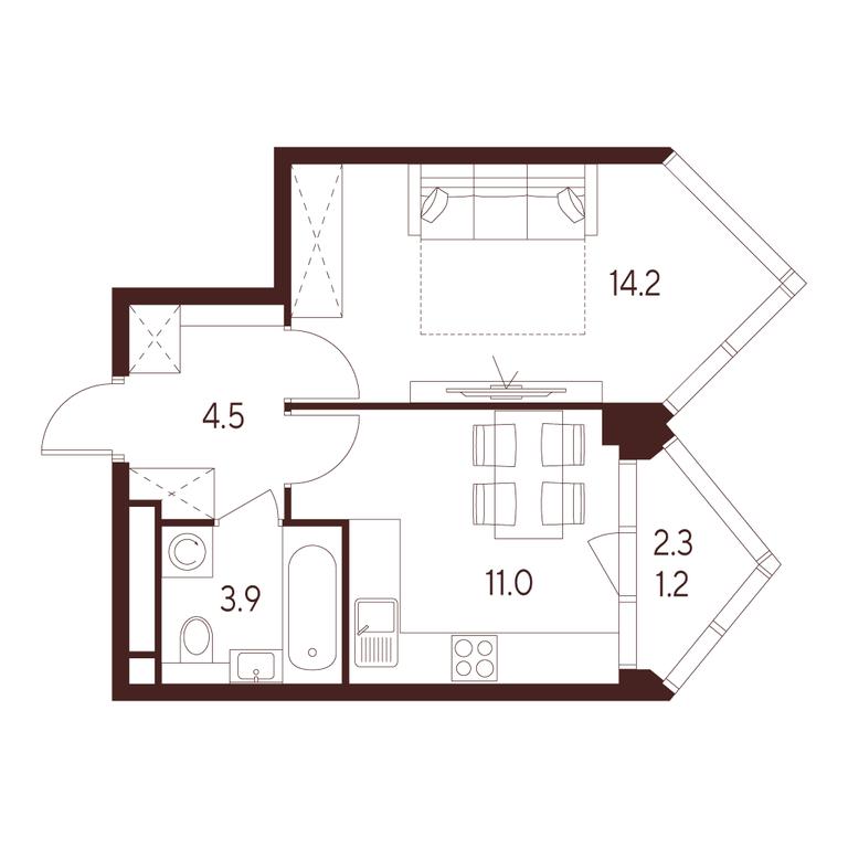 1-BD Apartment Sale, 34.8 sq. m. at INDY TOWERS (Indi Tauerz), Kuusinen Street, Moscow, Russia #1 1-BD Apartment Sale, 34.8 sq. m. at INDY TOWERS (Indi Tauerz), Kuusinen Street, Moscow, Russia #1