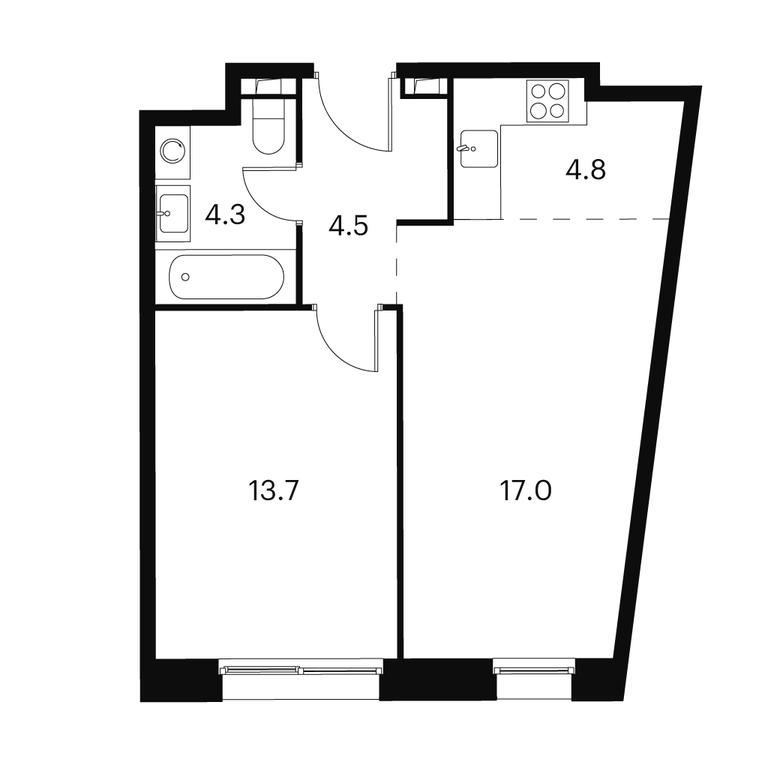 1-BD Apartment Sale, 44.3 sq. m. at Akvilon Signal (Akvilon Signal), Signalny Drive, 12, Moscow, Russia #1 1-BD Apartment Sale, 44.3 sq. m. at Akvilon Signal (Akvilon Signal), Signalny Drive, 12, Moscow, Russia #1