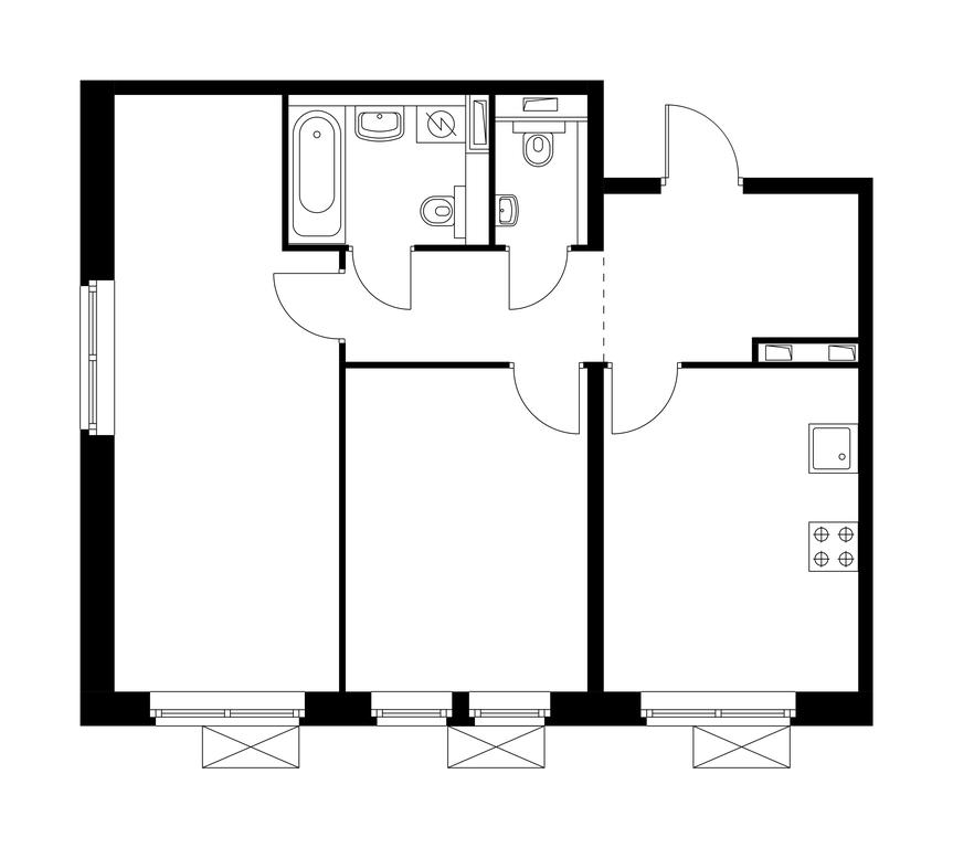 Продажа 2-комн. квартиры, 57 м² в ЖК «Мякинино парк», Мякининское шоссе, с3, Московская область, Россия #1 Продажа 2-комн. квартиры, 57 м² в ЖК «Мякинино парк», Мякининское шоссе, с3, Московская область, Россия #1