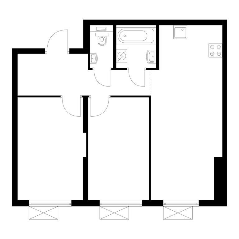 2-BD Apartment Sale, 57 sq. m. at Vostochnoe Butovo, Krymskaya Street, 13, rabochiy posyolok Bobrovo, Leninskiy City District, Moscow Region, Russia #1 2-BD Apartment Sale, 57 sq. m. at Vostochnoe Butovo, Krymskaya Street, 13, rabochiy posyolok Bobrovo, Leninskiy City District, Moscow Region, Russia #1