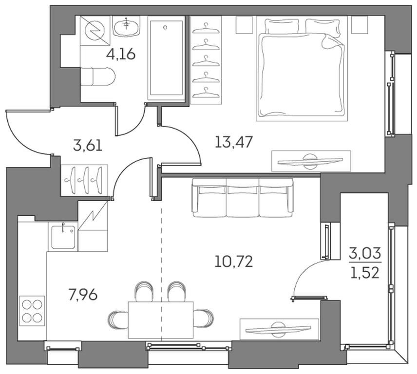 Apartment Sale, 41.44 sq. m. at Akvilon Beside 2 0, Ryazansky Avenue, Moscow, Russia #1 Apartment Sale, 41.44 sq. m. at Akvilon Beside 2 0, Ryazansky Avenue, Moscow, Russia #1
