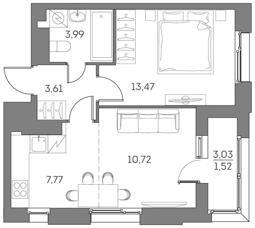 Apartment Sale, 41.08 sq. m. at Akvilon Beside 2 0, Ryazansky Avenue, Moscow, Russia #1 Apartment Sale, 41.08 sq. m. at Akvilon Beside 2 0, Ryazansky Avenue, Moscow, Russia #1