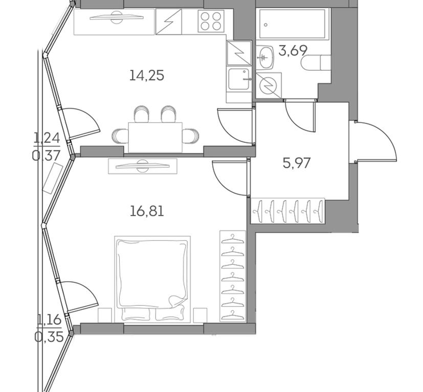 Apartment Sale, 41.44 sq. m. at Akvilon Beside 2 0, Ryazansky Avenue, Moscow, Russia #1 Apartment Sale, 41.44 sq. m. at Akvilon Beside 2 0, Ryazansky Avenue, Moscow, Russia #1
