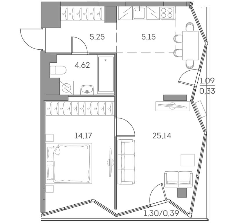 Apartment Sale, 55.05平方米 at Akvilon Beside 2 0, Ryazansky Avenue, Moscow, Russia #2 Apartment Sale, 55.05平方米 at Akvilon Beside 2 0, Ryazansky Avenue, Moscow, Russia #2