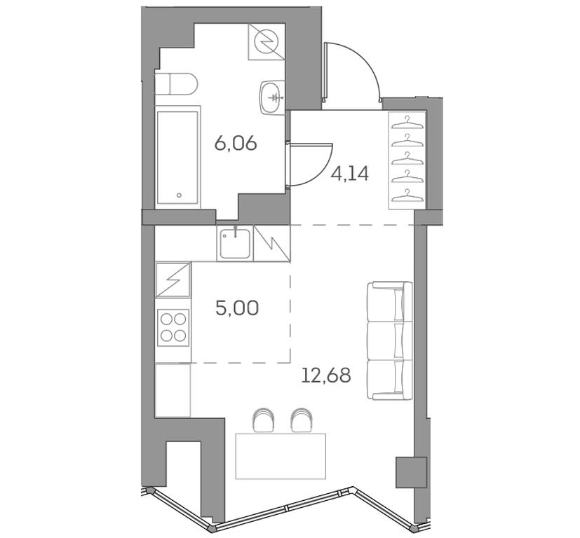 Apartment Sale, 27.88 sq. m. at Akvilon Beside 2 0, Ryazansky Avenue, Moscow, Russia #1