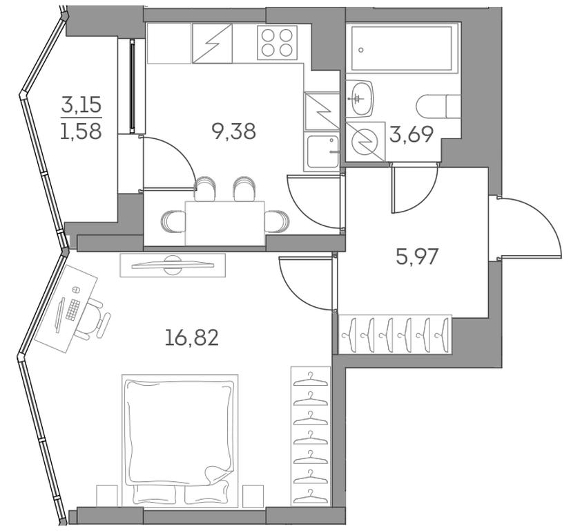 Apartment Sale, 37.44平方米 at Akvilon Beside 2 0, Ryazansky Avenue, Moscow, Russia #1 Apartment Sale, 37.44平方米 at Akvilon Beside 2 0, Ryazansky Avenue, Moscow, Russia #1