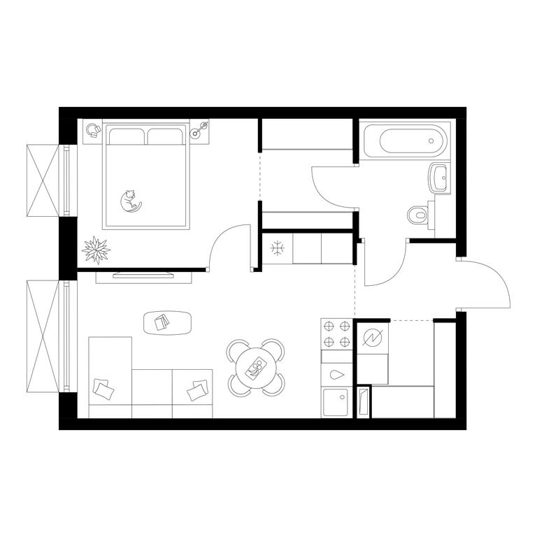 1-BD Apartment Sale, 37.5平方米 at Irtyshskiy Kvartal, 2nd Irtyshsky Drive, Moscow, Russia #1 1-BD Apartment Sale, 37.5平方米 at Irtyshskiy Kvartal, 2nd Irtyshsky Drive, Moscow, Russia #1