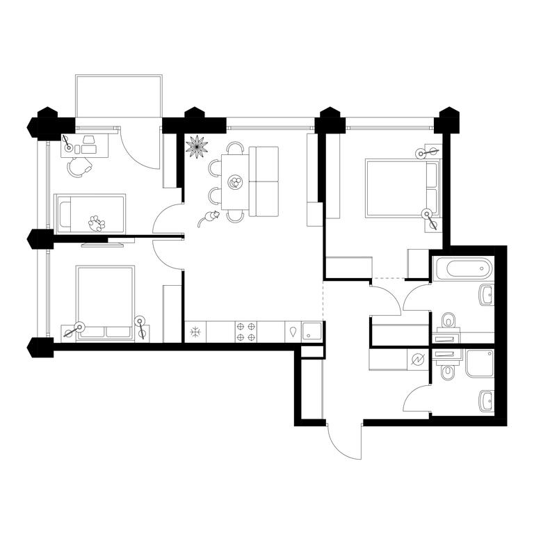 3-BD Apartment Sale, 73.6 sq. m. at Businovskiy Park, Izhorskaya Street, 6с5, Moscow, Russia #1 3-BD Apartment Sale, 73.6 sq. m. at Businovskiy Park, Izhorskaya Street, 6с5, Moscow, Russia #1